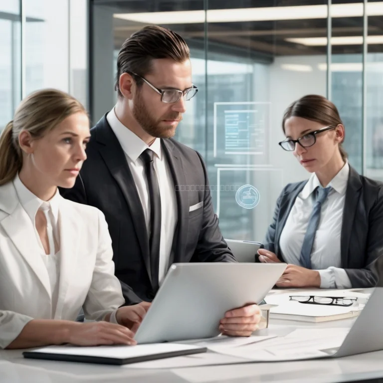 Team juristischer Experten im Gespräch